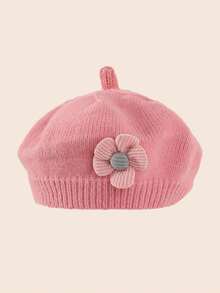 1 件婴儿花朵贝雷帽，可爱针织画家帽，适合婴儿男孩女孩，温暖秋冬 - 1PC - 查看 22