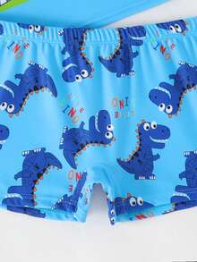 NB VEST Men's Kids' Beach Set With UV Protection And Tropical Dinosaur Print 2025 B3603 - 薄荷藍 - 查看 3