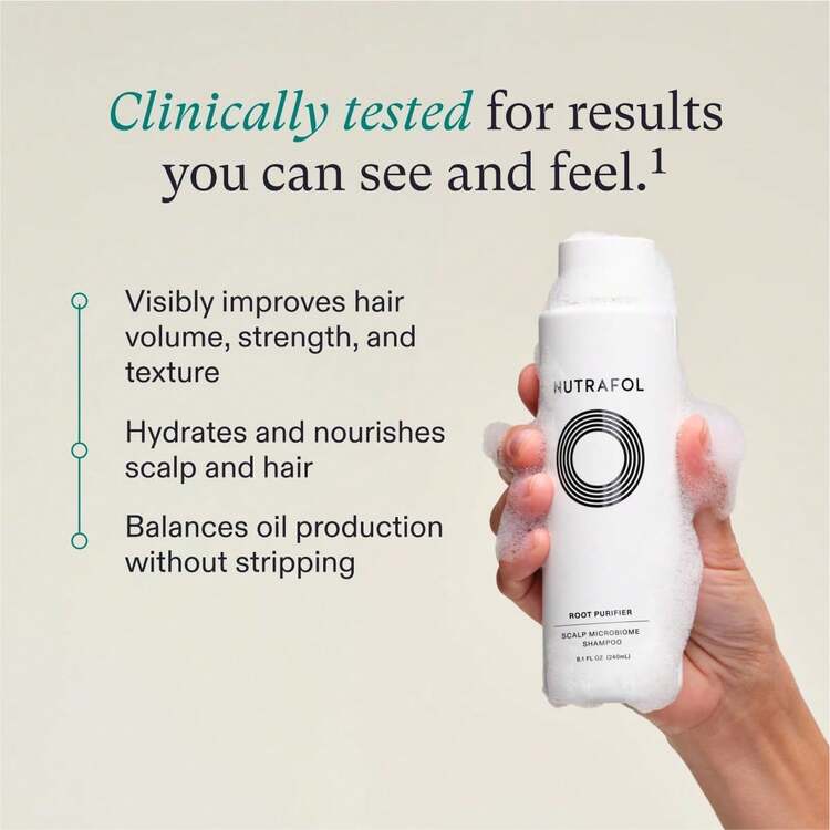 Nutrafol Shampoo, Cleanse And Hydrate Hair And Scalp, Improves Hair Volume, Strength And Texture, Physician-Formulated For Thinning Hair, Sulfate Free - trắng - Xem 4