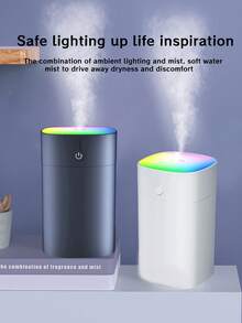 New Compact Colorful Mist Humidifier, USB Powered Quiet Operation, Integrated Aroma Diffuser, Suitable For Home Desktop And Car, Effectively Humidifies And Purifies Air, Compact And Portable Design