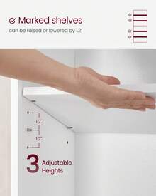 VASAGLE CUSTOS Collection - Bookshelf, 6-Tier Bookcase, Book Shelf, Open Storage Shelf, 9.4 X 23.6 X 63.3 Inches, For Living Room, Home Office, Dinning Room - 雲朵白 - 查看 4