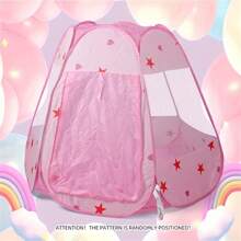 Różowy sześciokątny namiot dziecięcy, namiot dla księżniczek do użytku wewnątrz i na zewnątrz z płotkiem i basenem z piłeczkami, składany namiot dla niemowląt (bez piłek), zamek z bajki, domek do zabawy dla chłopców i dziewczynek, zabawki dla niemowląt, artykuły dla niemowląt, letni namiot dla dzieci na zewnątrz, prezent urodzinowy dla dziecka, zabawki dla dzieci