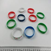 10/5/1 pièce Ensemble de bracelets en silicone de Noël, convient pour les faveurs de fête de Noël, les cadeaux de vacances pour étudiants et les petits cadeaux de bas de Noël, bracelets mignons