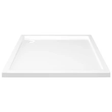 vidaXL Square ABS Shower Base Tray  31.5"X31.5" - White - View 4