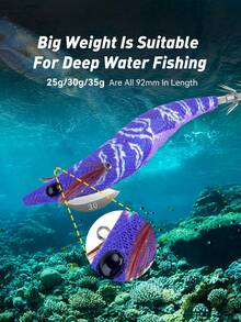 KINGDOM EGI Fishing Lure 10.5g 15g 20g 25g 30g 1PC Luminous Special Shrimp Design Lure With Double Squid Hook Artificial Hard Bait Fishing Tackle