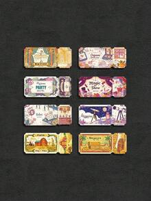 Bộ 50 miếng dán phẳng 2D theo chủ đề vé tưởng tượng bằng nhựa vinyl không lặp lại, trang trí tinh tế, có thể tháo rời, không để lại cặn, hoàn hảo cho quà tặng mùa tựu trường, phần thưởng lớp học, quà tặng Giáng sinh, quà tặng Halloween, quà tặng ngày lễ, trang trí tiệc tùng & nhà cửa, quà tặng sinh nhật, máy tính xách tay, hành lý ô tô, xe tay ga, sổ tay, cốc, máy tính bảng, sổ tay, bình nước, ốp điện thoại, in độ phân giải cao, màu sắc sống động, quà tặng thú vị cho học sinh, thanh thiếu niên, nhân viên văn phòng - mặc định - Xem 2