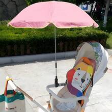 1 szt. przenośny różowy parasol golfowy, parasol plażowy z uniwersalnym zaciskiem, regulowany klips do parasola, wózek podróżny, parasol przeciwsłoneczny