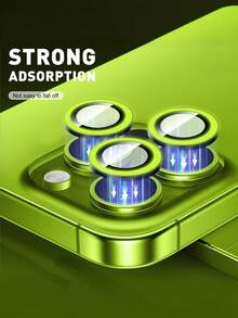 1 包适用于 夜光镜头保护膜（柠檬绿），耐用 9H 钢化玻璃，易于粘贴，防刮，表面光滑，适用于 11/12/13/14/15/16 Pro/Max/17/17 Air/17 Pro/17 Pro Max 适用于日常防护、办公室、家用手机摄像头保护套防水防震防摔防刮 - 果綠色 - 查看 2