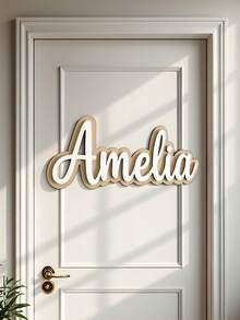 可定制个性化木质门牌、公寓门牌、壁挂式门牌、卧室门牌、装饰性木质和亚克力门牌，以及简约风格的房屋标牌，适合作为乔迁、周年纪念、生日、毕业、情人节、新生儿派对、洗礼、婚礼礼物，以及圣诞节、万圣节、感恩节等节日的家居装饰，也可用于客厅装饰。 - 彩色 - 查看 3