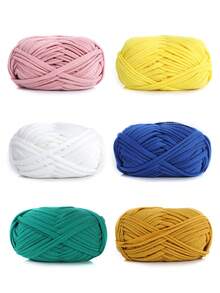 Premium Polyester Crochet & Knitting Yarn - 1pc, 100G Each, 30m Length - Ideal For DIY Projects, T-Shirts, Slippers & Baskets,Fabric Strip Handmade Weaving Diy Bag, Toy, Shoe, Carpet, Organizing Basket Thread