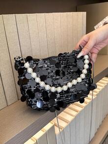 Prom Bag 2000s Style Bridal Party Pearl Clutch Pearl Bag Prom Accessories For Women, Rookies & White-Collar Workers