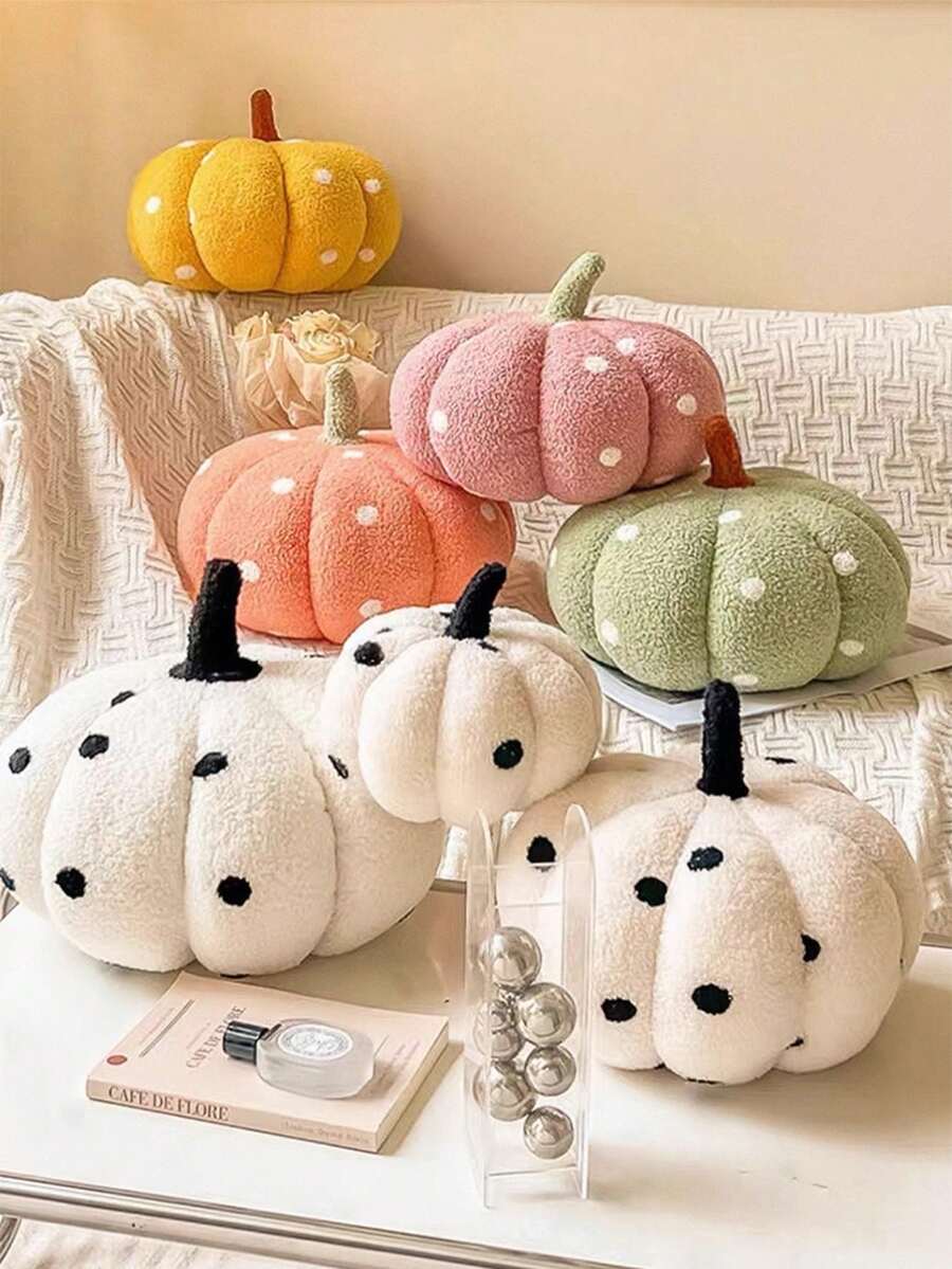 南瓜抱枕，南瓜装饰，南瓜毛绒抱枕，可爱柔软的南瓜造型抱枕，高品质趣味南瓜抱枕，适合秋收、节日装饰、可爱圣诞儿童礼物、家居装饰、圣诞装饰、房间装饰、圣诞家居装饰