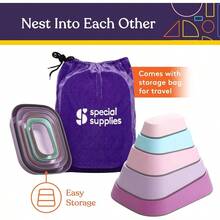 Set Of 5 Stepping Stones For Indoor And Outdoor Balance Blocks Promote Coordination Balance Strength Child  Rubber NonSlip Edging Unicorn No More Boredom! Keep Engaged And Healthy! - Unicorn - 查看 2