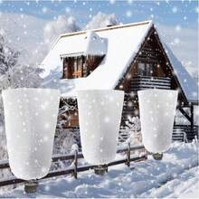 5pcs Thick Plant Frost Protection Cover, Drawstring Non-Woven Fabric Winter Plant Anti-Freeze Cover - Multicolor - View 1