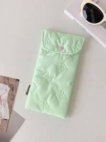 1 hộp đựng bút kiểu Ins có nơ dập nổi, túi đựng văn phòng phẩm chất lượng cao dành cho học sinh, hộp đựng bút hình bướm, túi đựng bút chì, túi đựng đồ đa năng. - Nhiều màu - Xem 5