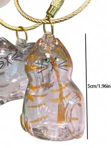 可爱小猫/猫咪毛发收纳盒宠物毛发收纳胶囊动物造型胶囊吊坠 - 彩色 - 查看 2