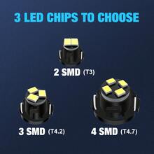 S&D 10 件装 T3 T4.2 T4.7 LED 灯泡 Canbus 超亮汽车内部灯仪表盘警告指示灯楔形汽车仪表灯 12V