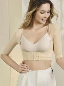 1pc Women's Adjustable U-Shaped Bust Support Arm Sleeve, Suitable For Daily Wear, All Season - Beige - View 2