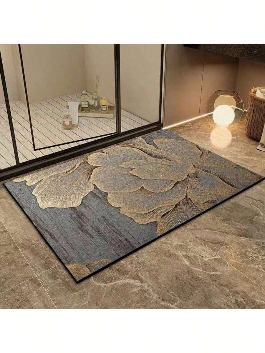 Luxury Marble Pattern Floor Mat, Quick-Absorbing, Fast-Drying, Non-Slip, Soft Absorbent Door Mat, Welcome Mat, Indoor/Outdoor Universal