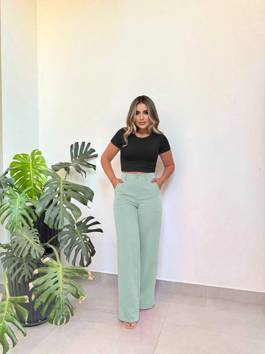 Serena Pantalona Tailored Trousers - 薄荷綠 - 查看 1