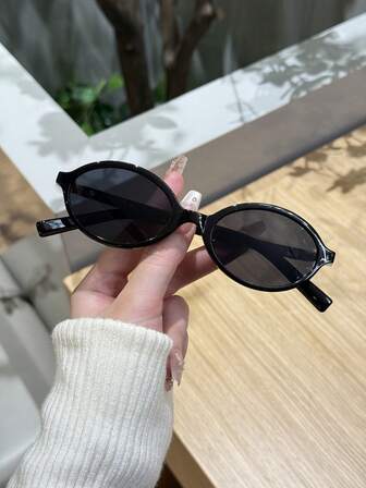 1/2/3件时尚椭圆眼镜小框复古个性百搭街拍女士眼镜日常佩戴度假旅行沙滩配饰女士沙滩配饰眼镜基础款春夏女装商务休闲礼物豹纹