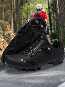Unisex Cycling Shoes, Compatible With Mountain Bike Shoes, Fitness Shoes, Outdoor Sports Shoes, Outdoor Cycling Shoes - Black - View 6