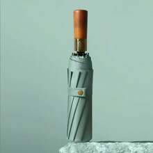 1pc Automatic Open Folding Umbrella, UPF50+ Protection, 32 Steel Ribs Structure, 190T Pongee Fabric, Casual Style, Unisex, Windproof Sunshade Large Umbrella