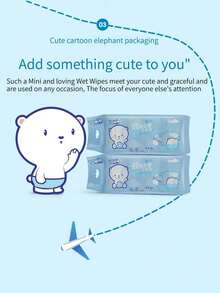 256pcs/32packs Mini Portable Hand & Mouth Cleaning Wet Wipes