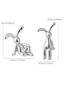 2pcs Car Decoration Cute Rabbit Interior Center Console Instrument Panel Screen Decoration Advanced High End Car Decoration Unisex - Rabbit - View 12