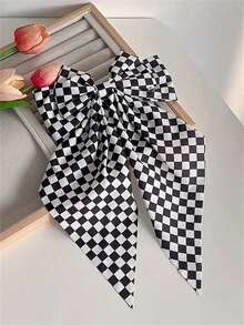 Bộ 3 chiếc/1 chiếc Dây buộc tóc nơ kẻ caro đen trắng thanh lịch dành cho nữ, kẹp tóc nơ buộc nửa đầu, thích hợp cho bãi biển, đi chơi hàng ngày, phụ kiện tóc phong cách Bohemian thanh lịch, kẹp càng cua, kẹp tóc, kẹp cài tóc, kẹp tóc, thời trang mùa thu, kẹp kiểu Pháp, nơ, dễ thương, phụ kiện đội đầu, ghim cài tóc - Nhiều màu - Xem 11