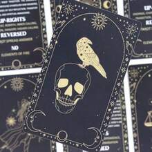 Tarot Cards 78 Deck Gold Foil - Divination Game For Fortune Telling, Meditation, Spiritual Self-Discovery, Great Men Gifts & Collectible Set - 1套 - 查看 6
