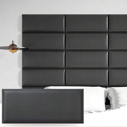 5/10 st mjuk kuddehuvudgavel, väggmonterad och avtagbar huvudgavel, färdig att fästa, dekorationsplatta för bakgrundsvägg, ljudisolerande gör-det-själv-vägg, modern sovrumsdesignvägg, 3D-väggplatta