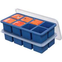 KOLUTI Nonstick Silicone Freezer Molds With Plastic Lid 2 Pack, 8  Tray Sauce Cube Maker, Stackable Meal Prep Storage Container Freezing, Dishwasher  & - 3-soup - View 8