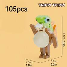 Seria klocków Starożytne Stworzenia, seria AI Shanhaijing, Zabawki z klocków Nieznane Stworzenia, Zabawki z klocków dla dzieci, Zwierzęta z klocków o unikatowych kształtach, Edukacyjne zestawy montażowe i konstrukcyjne, Rekin, Bombowiec Krokodyla, Drewniany Człowiek, Duch Drzewa, Żaba z Opon, Słoń Kaktusowy, Małpka Bananowa, Zabawki do Eksploracji Nieznanego dla Dzieci, Idealne jako kreatywne prezenty, Prezenty świąteczne, Prezenty urodzinowe