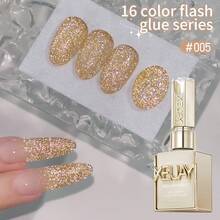 XEIJAYI 钻石闪光美甲 16 色 15ml 凝胶指甲油浸泡 UV LED 指甲油沙龙女性美甲工具时尚迷人指甲奢华指甲设计 - 彩色 - 查看 21