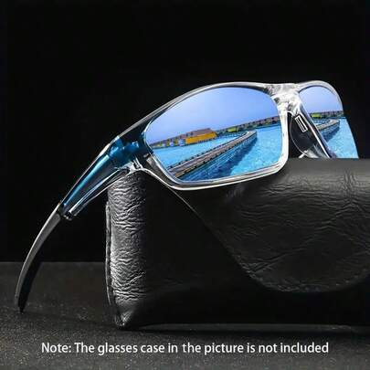 1 副经典方形框架时尚眼镜，纯色街头潮流，男女通用舒适日常简约设计，适合户外、旅行、商务、运动、所有季节