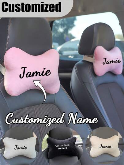 Customized U-Shaped Pillow With Name, Logo, Text, 1-Pack Travel Pillow Neck Pillow Airplane Pillow Travel Car Home Office Travel Neck Flight Pillow Snap Button With Soft Cover, U-Shaped Neck Pillow Portable Student Adult Pillow Pad, Support The Neck And Protect The Cervical Spine When Studying Or Riding In The Car, Office Or Other Travel