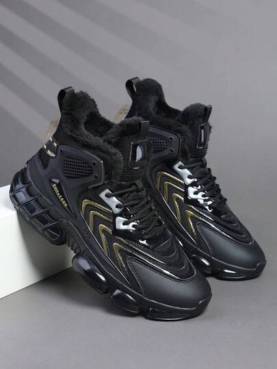 Warme Winterschuhe für Herren, Sportschuhe, Sneaker, Freizeitschuhe, Laufschuhe, Joggingschuhe, Walkingschuhe, modische Farbverlauf Rot Fußbekleidung, Tennisschuhe, Streetwear