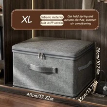 Foldable Storage Box With Zipper Lid, Handled Storage Cube Basket, Closet Clothes Organizer Container - Multicolor - View 14