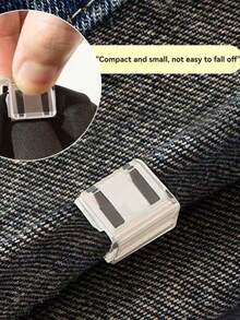 12-1 件透明裤腿夹，隐形裤腿缩短夹，防止裤腿拖拽，无缝隐形裤腿闭合装置，防拖拽裤腿夹，光滑表面，隐形紧固件，高品质紧固件，裤子调节器，适用于服装配件，各种裤长调节，缝纫配件，安全别针，按扣 - 彩色 - 查看 4