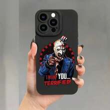 Diseño innovador de sombrero aterrador, funda de teléfono suave con ojos de ángel, superficie mate impresa con UV, proporciona protección de 360 grados, compatible con iPhone 11 a 16 Pro Max, XR, X/XS, 7, 8 Plus, SE y Mini. - Mezcla de colores - Ver 2