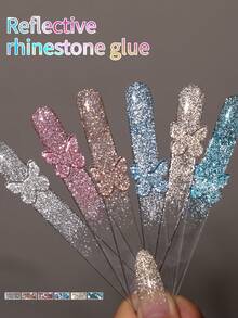 XEIJAYI 1Pc 15ml Reflective Disco Diamonds Gel Nail Polish With The Holographic Glitter Diamond Collection Gel Nail Polish Perfect For Manicure DIY