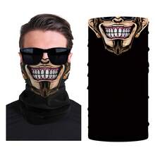 Outdoor Sports Skeleton Pattern Multifunctional Neck Gaiter, Face Mask, Headband - UV Protection, Breathable, Warm, Windproof, Suitable For Fishing, Cycling - Multicolor - View 29