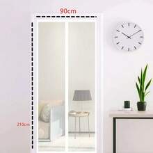 防蚊帘高端磁性纱门加密家用卧室隔断夏季定制纱窗 - 白色 - 查看 2