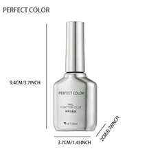 16ml Gel de transferencia de láminas de color perfecto para uñas, adecuado para transferencia de pegatinas de uñas, arte de uñas, esmalte de gel DIY, manicura en casa, regalo para mujeres, requiere el uso de lámpara LED para uñas - transparente - Ver 7