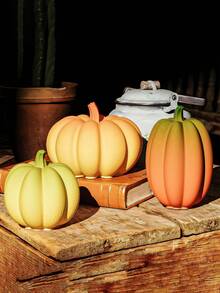 1PC 3D Pumpkin Candle Silicone Mold, Halloween Series Lantern Decor Ornament Aromatherapy Candle Making Mold, DIY Art Gifts Home Decor, Party Decoration