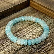 1条蓝色玛瑙手链 – 串珠男女通用饰品 | 可调节结扣设计的疗愈水晶手链 | 非常适合日常佩戴、送礼和能量平衡（生日、周年纪念日、毕业典礼） – 波西米亚风！ - 多色 - 查看 6