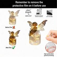 1 件波西米亚风格亚克力罐，带有仙女设计 - 富有想象力的梅森罐设计，非常适合情人节和复活节装饰，无需电池，是情侣、家居和花园装饰的完美礼物 - 彩色 - 查看 5