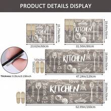 1 tấm thảm sàn nhà bếp, thảm thoát nước Polyester, thích hợp cho nhà bếp, phòng khách, lối vào, ban công, trang trí nhà cửa, chống bẩn, quán cà phê, quán bar, ngày lễ, tiệc tùng, phòng ngủ, trang trí phòng tắm - Nhiều màu - Xem 7