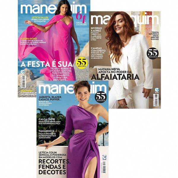 Manequim Revista Moda Corte e Costura Edição 760 761 e 762 Letícia Colin Mayana Neiva Letícia Salles